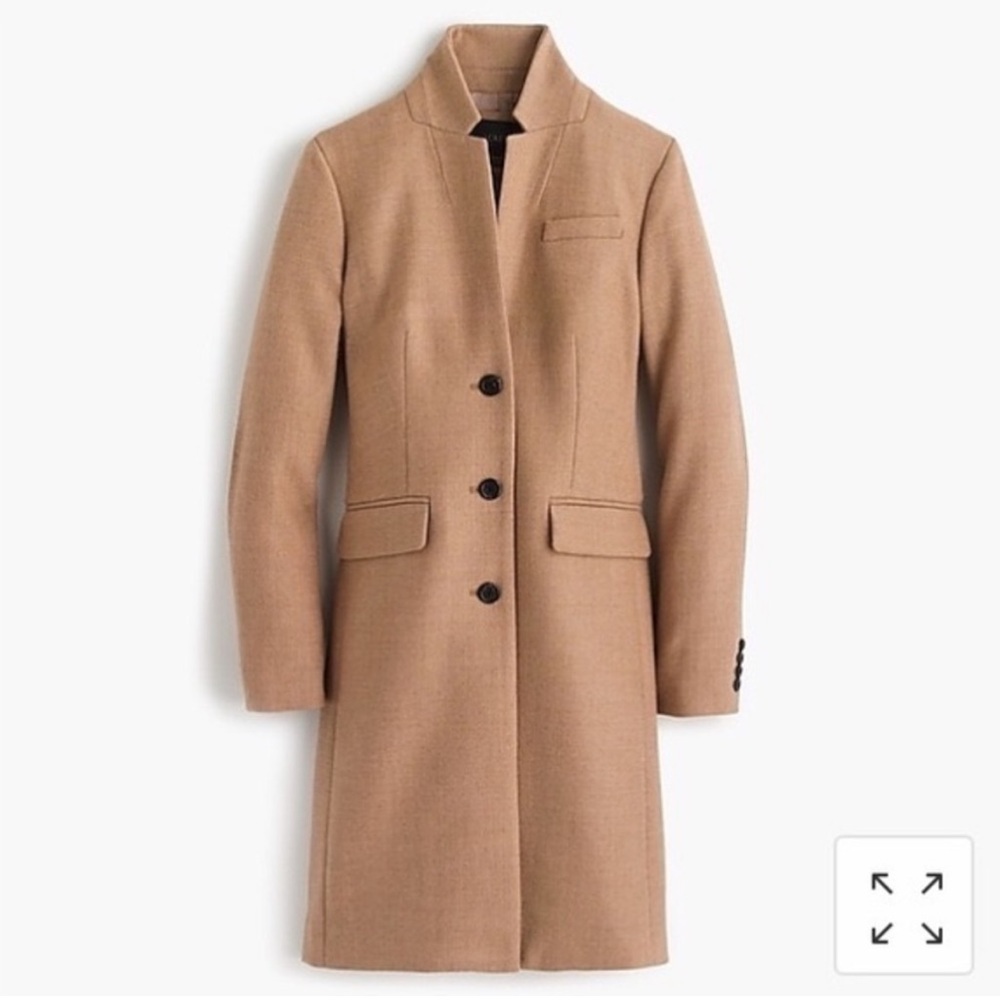NWOT J Crew Regent Wool Topcoat Heathered Acorn